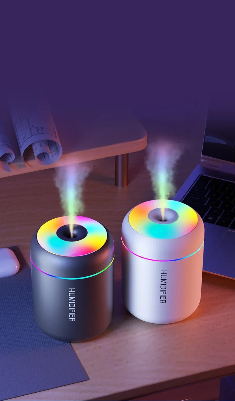 Mini luftfuktare USB elektrisk 180 ml aromadiffusor för hem och bil