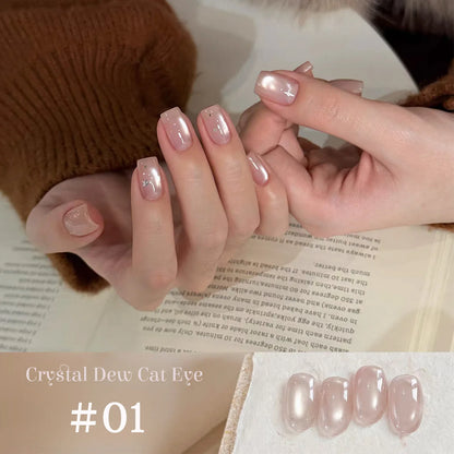 1-12pcs SHAKA Autumn Tanhua Cat Eye Pink Transparent Color Gel Nail Polish 2026 New Simple And Generous Halloween Nail Gel