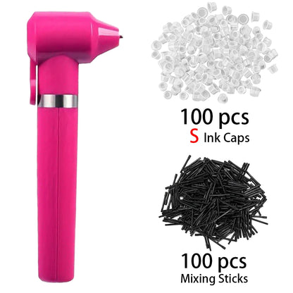 Tattoo Pigment Mixer Machine Tattoo Ink Mixer Kit with 100Pcs Mixing Sticks and 100pcs tattoo ink cups （S /M /L )Tattoo supplies