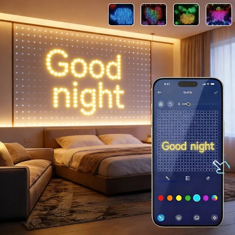 DIY LED-ljusgardin med appstyrning