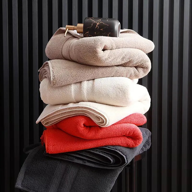 1/2/3pcs Grey Bath Towels Set for Adults - Absorbent Luxury Cotton Towels for Bathroom Home Hotel Beauty Salon Beach Gift Towels