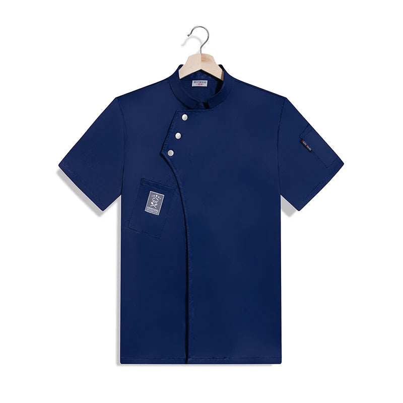 Catering Cooking White Shirt Restaurant Kitchen Chef T-shirt Baker Work Uniform Waiter Hotel Clothes Cook Jacket Cafe Overalls