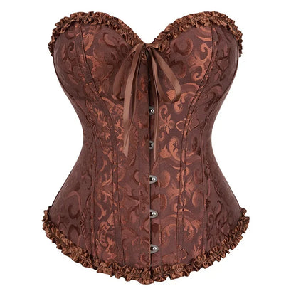 Sexig gotisk korsett shapewear dam steampunk snörning midjeträning