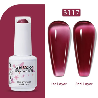 Clou Beaute Transparent French Gel Polish Translucent Nude Pink Red Jelly Glass Milky White Varnish Rainbow Color Nail Art