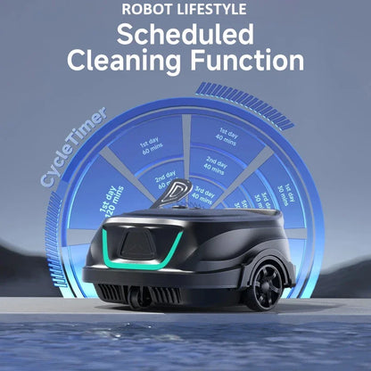 WYBOT A1 Trådlös Poolrobot – 120min 2600mAh IPX8 Dubbellager Filter Gyroskopnavigering Auto-Parkering 100m² 2026