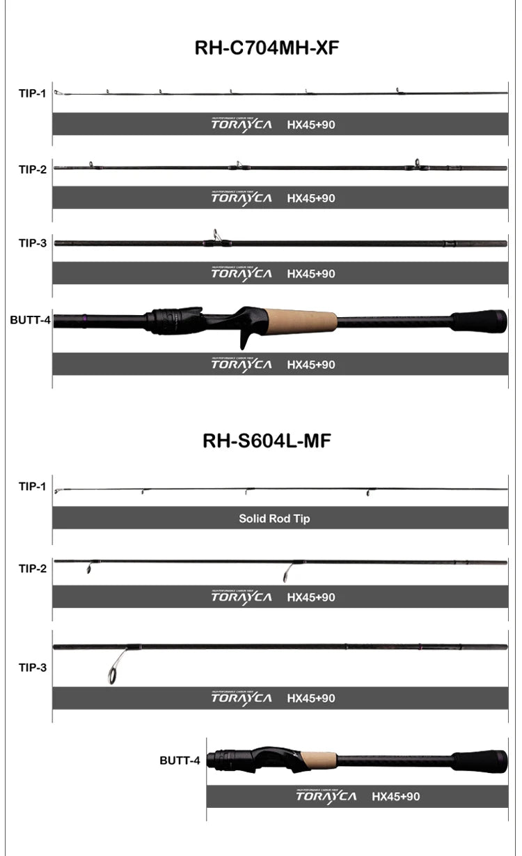 PURELURE SHARPEN Travel Soft Lure Long Spinning and Casting XF/MF Action Rods FUJI Components Bass Pike Rod Fishing Rod Reel