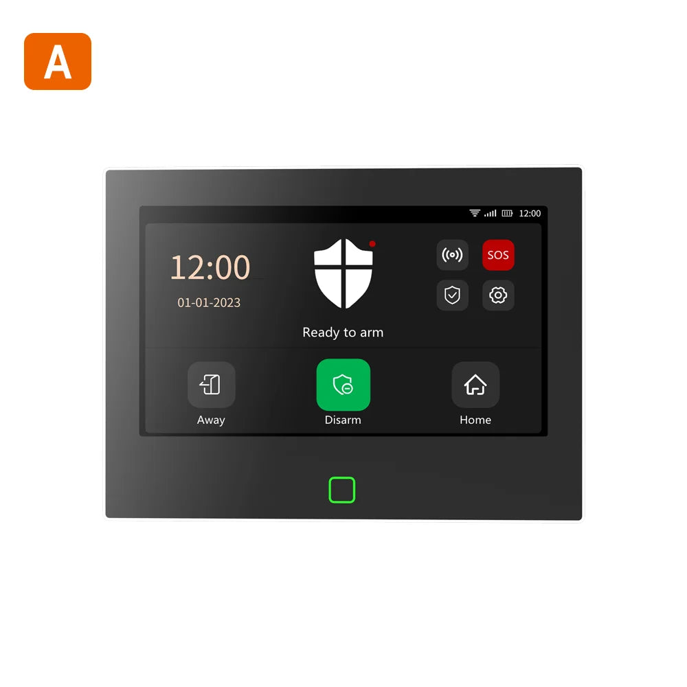 Staniot SecPanel 7" 4G WiFi Larmsystem – 5000mAh Batteri 120dB Siren Alexa Google 150 Zoner Tuya App 10 Språk CE RoHS