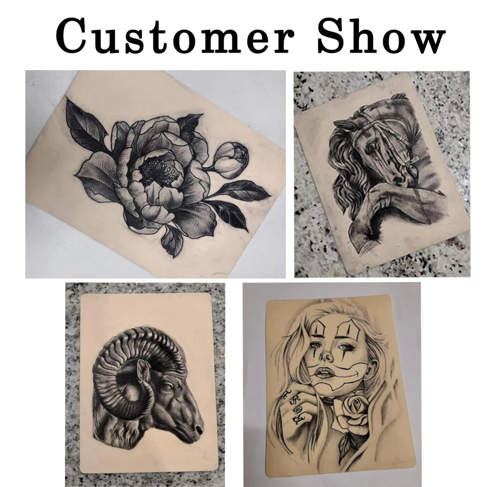 30/20/12/8/6/1PCS Top Tattoo Skin Practice Blank Double Sides Tattoo Beginner Practice Skin Permanent Makeup Fake Skin Supply