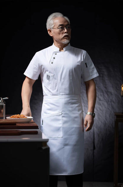 Catering Cooking White Shirt Restaurant Kitchen Chef T-shirt Baker Work Uniform Waiter Hotel Clothes Cook Jacket Cafe Overalls