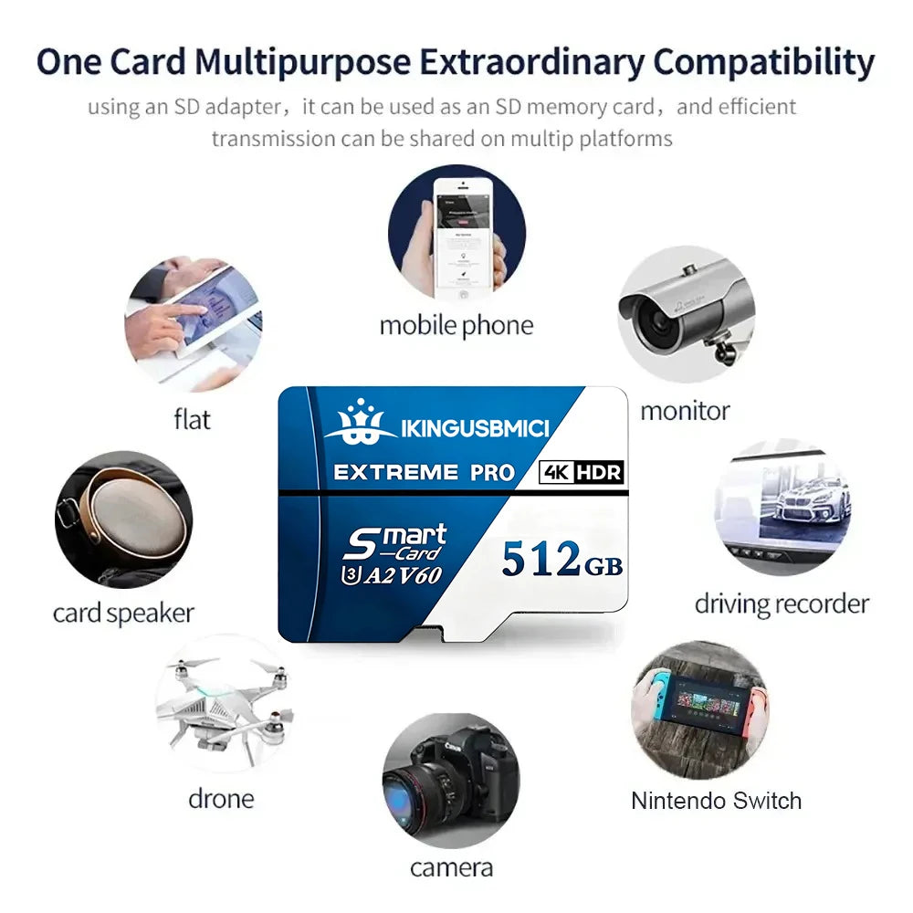 EVO PLUS Pro 512GB Endurance 256GB A2 U3 4K Micro SD 128GB Micro SD Card SD/TF Flash Card U3 A2 64GB 512GB Memory Card