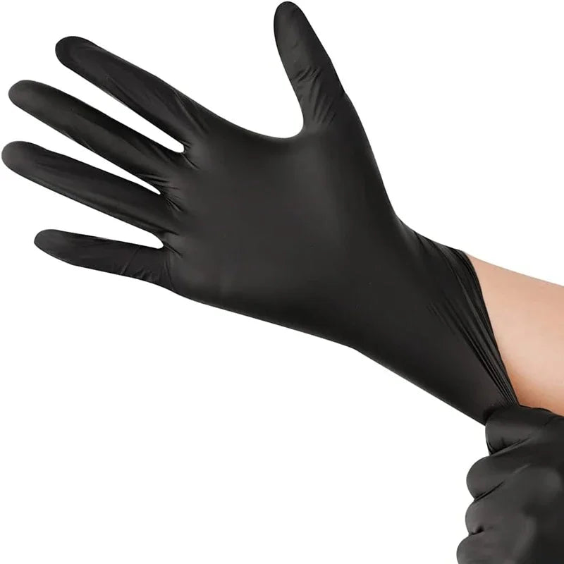 Svarta Nitrilhandskar Engångs – Latexfria, S–XL, 10/20/50/100-pack