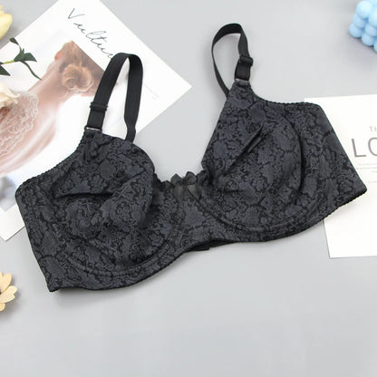 2024 Ny DEF-Cup BH Ultratunn Stickad Underkläder för Kvinnor Plus Size Lingerie