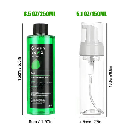 30/250/500ML Tattoo Green Soap High Concentration Original Liquid Cleaning Liquid Foam Rich Tattoo Cleaning Products