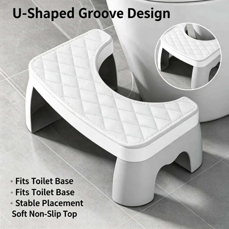 Anti-slip Waterproof Toilet Foot Stool Ergonomic Raised Footrest Stable Frame Household Washroom Auxiliary Tool