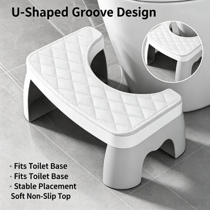 Anti-slip Waterproof Toilet Foot Stool Ergonomic Raised Footrest Stable Frame Household Washroom Auxiliary Tool