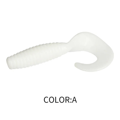 Supercontinent New Soft Bait Angry Spin 25mm 35mm 45mm Fishing Lures Plastic Silicone Worm Moggot Grub Lure Sinking Lures