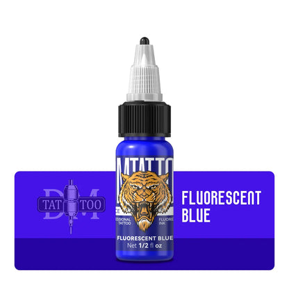 DM Fluorescent Tattoo Ink 15ml 1/8PCS Color Professional Beauty Paints Natural Plant Extract Pigment Body Painting Tattoo Ink