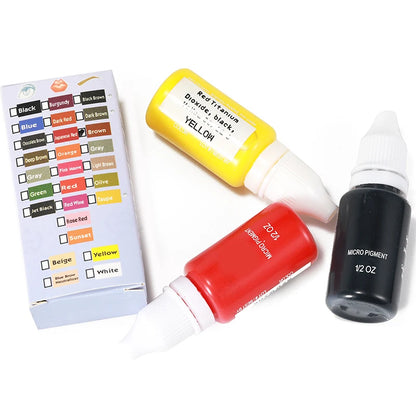 15ml Permanent Makeup Color Natural Eyebrow Dye Plant Tattoo Ink Microblading Pigments For Tattoos Eyebrow Lips Eyelash Set