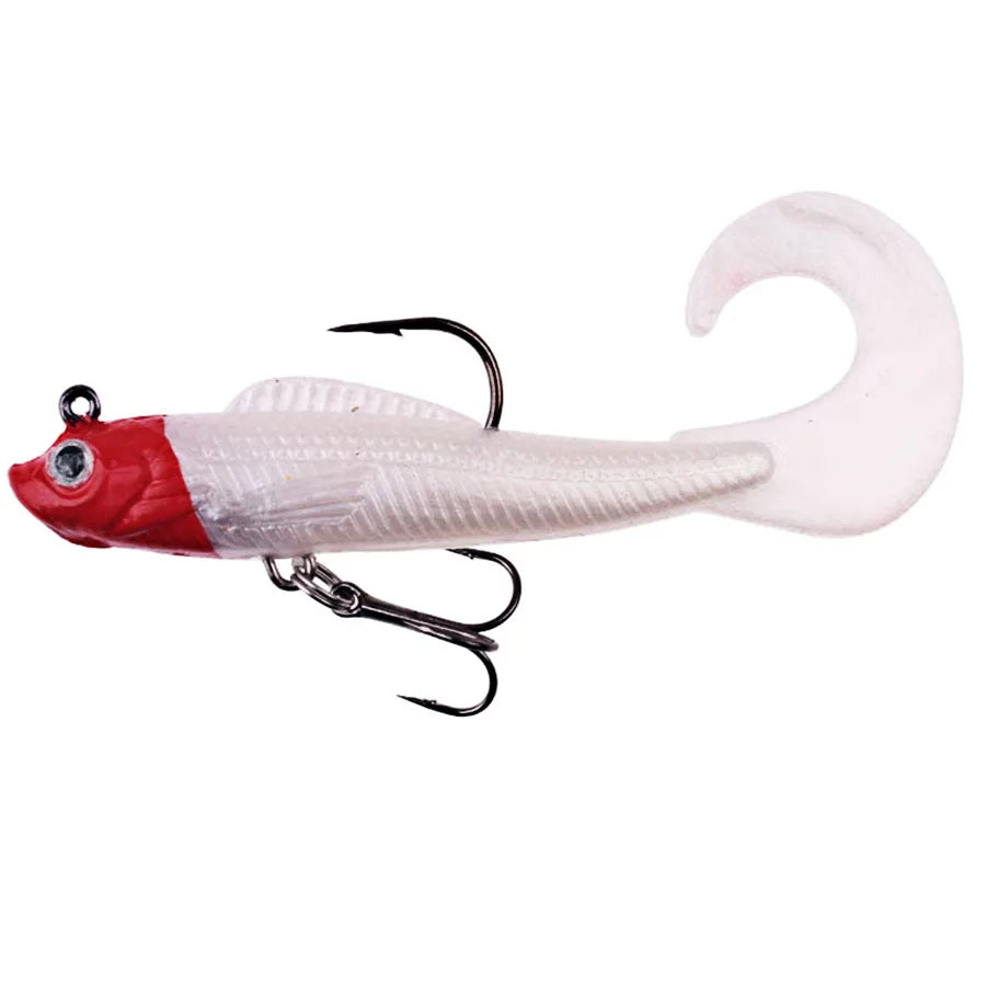6PCS Wobblers Artificial Baits Fishing Tackle Soft Silicone Bait For Sea Bass Spoon Pike Carp Fishing Lures Swimbait