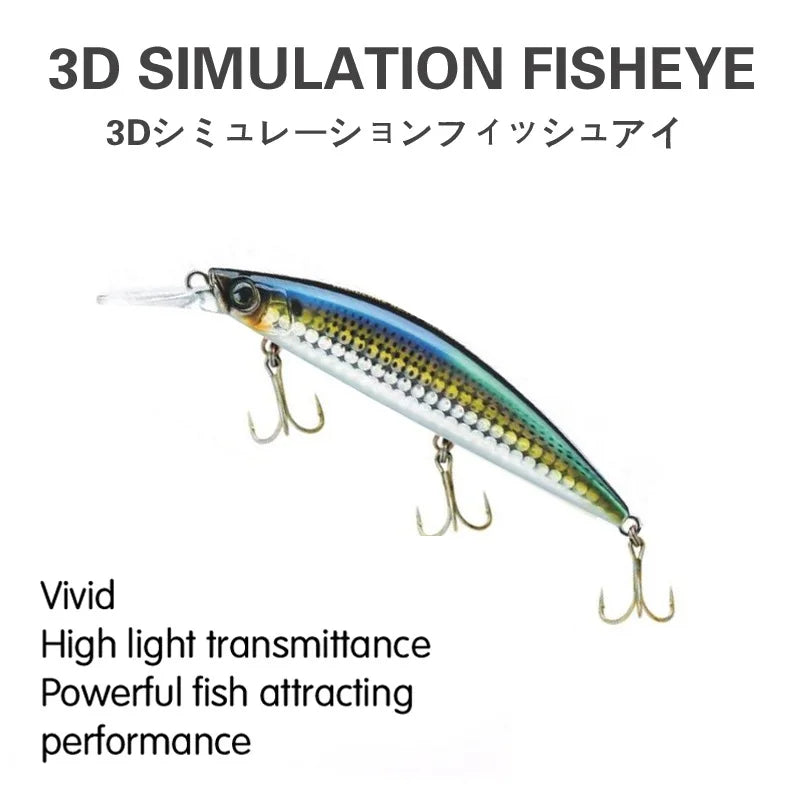 Freshwater Bait Mino 90MM110MM Ultra-long Cast Utra-long Bait Sinking Weight 27g37g Perch Bait Trolling Bait Fishing Tackle
