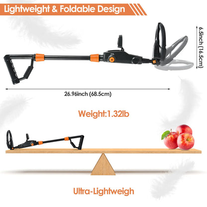 LCD Display Metal Detector,Lightweight Metal Detector Waterproof Search Coil,High Precision Metal Detector for Kid Beginner