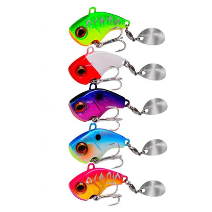 Fishing Lures Wobble Rotating Metal Vib Vibration Bait Winter Fishing 6g 15g 28g Artificial Hard Baits Spinner Spoon Lure