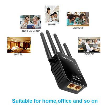 1200Mbps Wireless WiFi Repeater 5Ghz  Router WiFi Extender Amplifier 2.4G/5GHz Wi-Fi Signal Booster Long Range Network Receiver