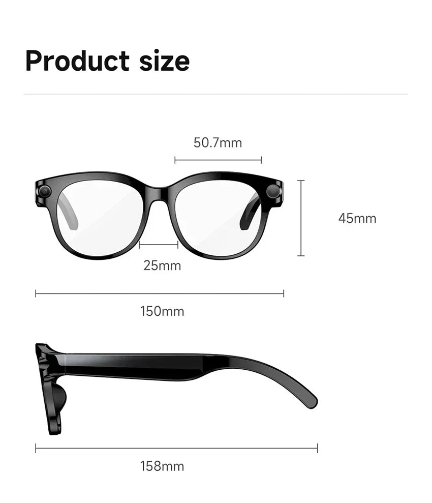 Xiaomi Smart AI Glasses 800W Shooting Camera HD Photo Video Voice Call Translation Waterproof Bluetooth AI Motorcycle Glasses