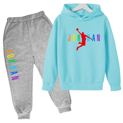 2-13 Years Boys Girls Simple Outfits Children Clothes Autumn Spring 2pcs Hoodie+Pants Letter Print Tracksuits  Kids Casual  Sets