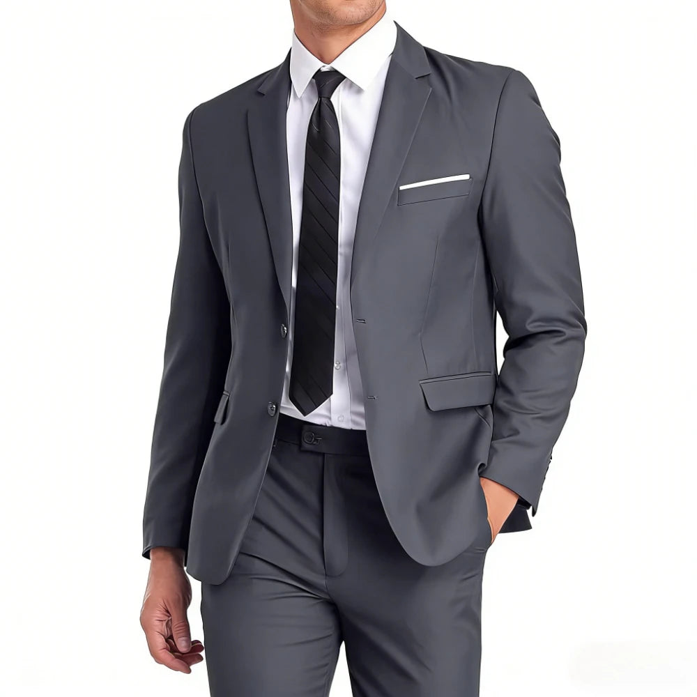 Men Suits Sets High Quality For Wedding Elegant 2 Pieces Jackets Pants Stretch Blazers Tailored Formal Full 2025 Costume