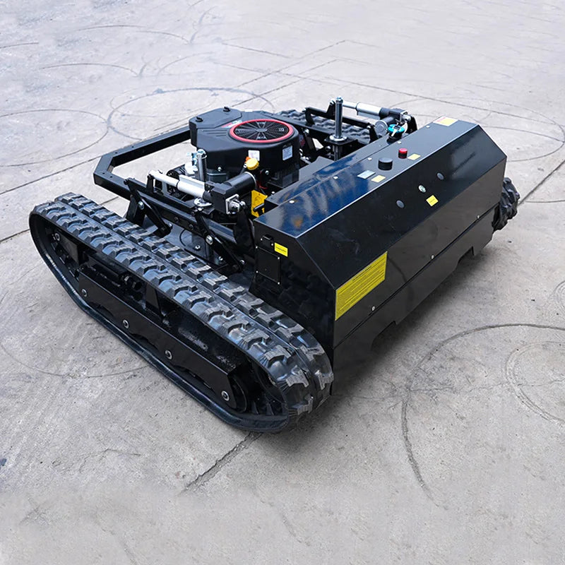 SAAO All Terrain Remote Control Crawler Lawn Mower Grass Cutting Machine for Farms Gardens Orchards and Parks