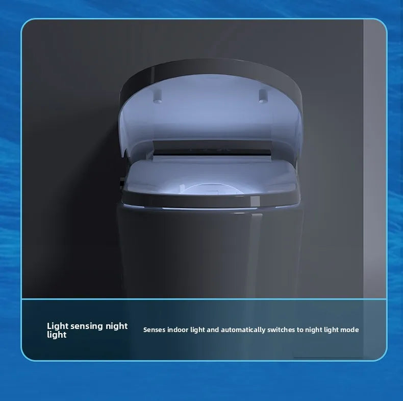Intelligent Toilet Lid with Automatic Flip and Remote Control for Instant Hot Seat Toilet Cover LCD Display ,Round/Elongated