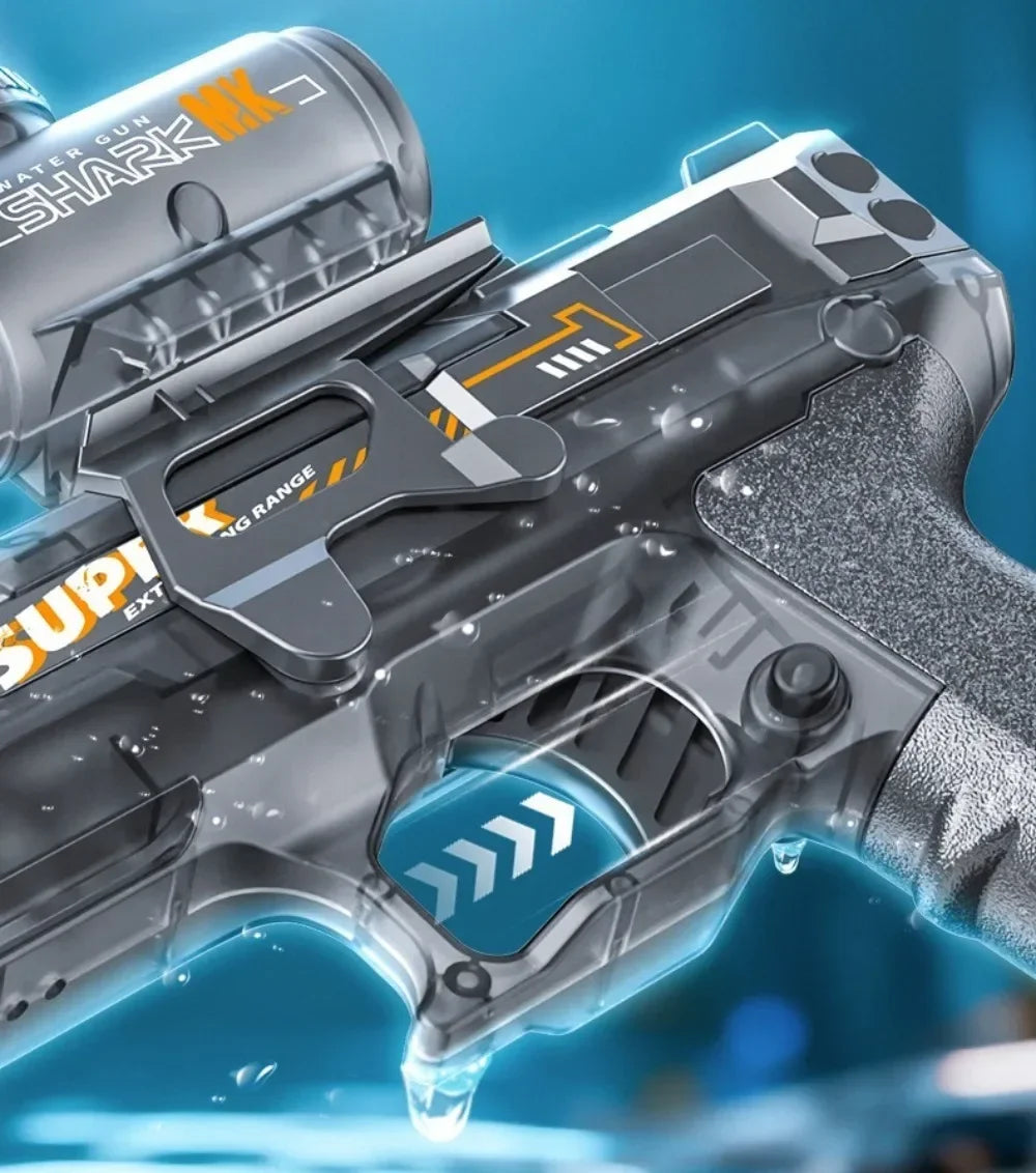 Dubbelpipig Gatling vattenpistol med eldeffekt