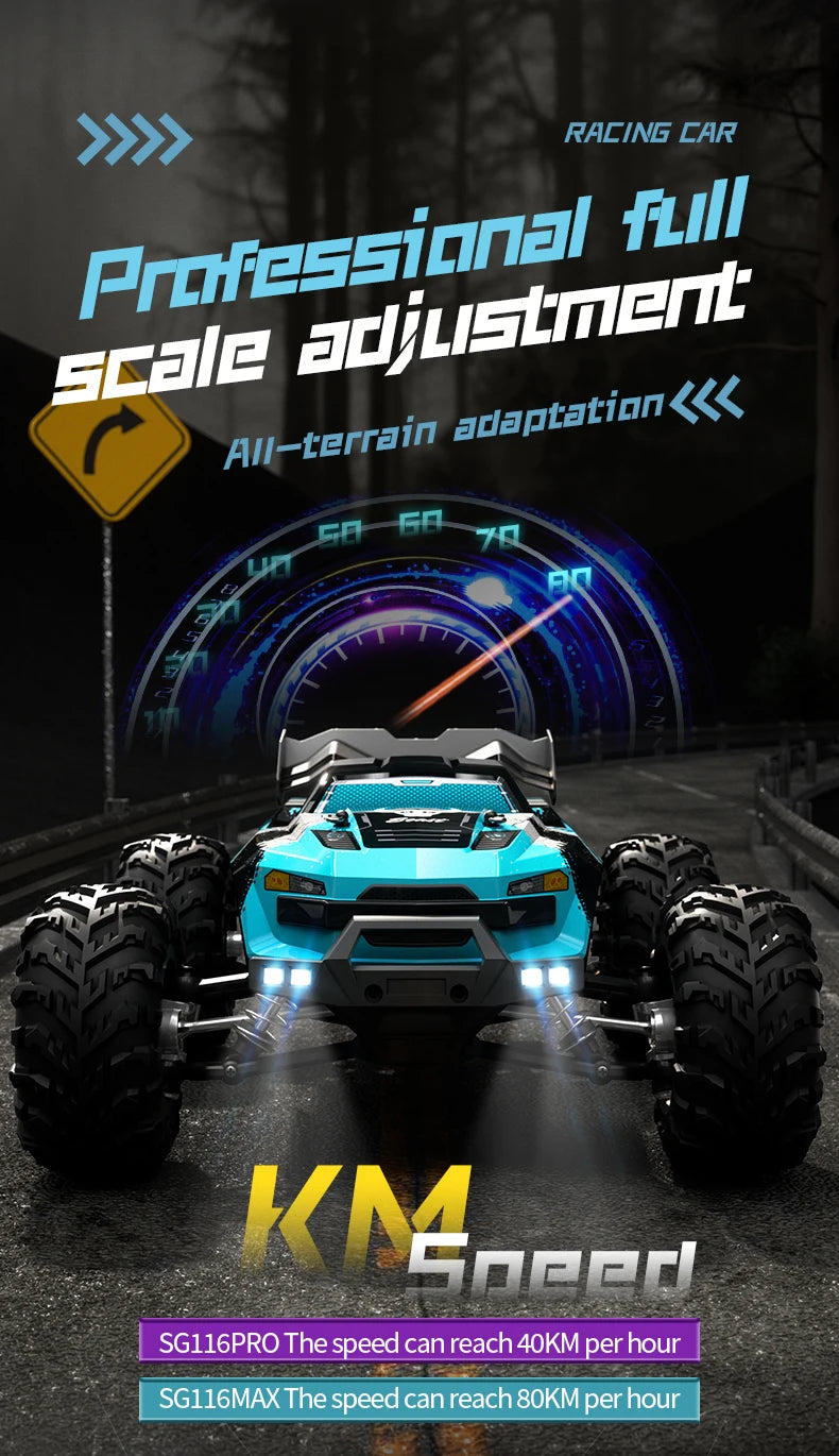 ZLL SG316 MAX 1:16 High Speed Drift Racing Car 80KM/H Brushless Motor 4WD RC Off Road Car Monster Trucks Toys for For Kids Gifts