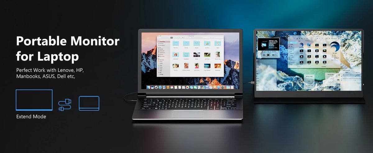Amoudo portable monitors 15.6 inches 1920*1080P FHD, portable laptop computer extension screen, IPS screen, Monitor for laptop computer portable/PC/Telephone