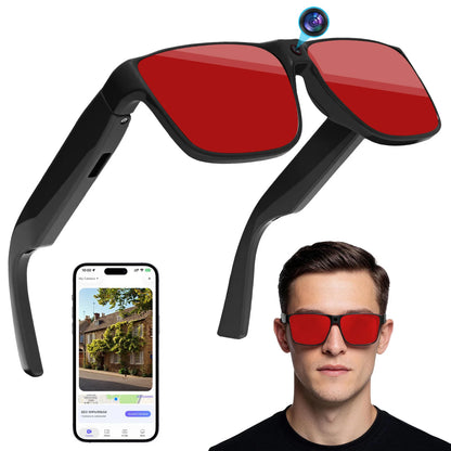 Intelligent AI Sunglasses HD with 800W Pixel Shooting and Camera for Recording Bluetooth Music Calling Outdoor Sports Shooting