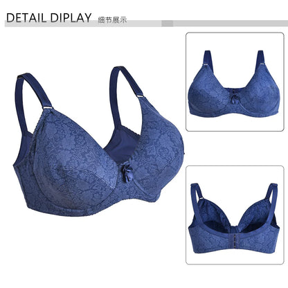2024 Ny DEF-Cup BH Ultratunn Stickad Underkläder för Kvinnor Plus Size Lingerie