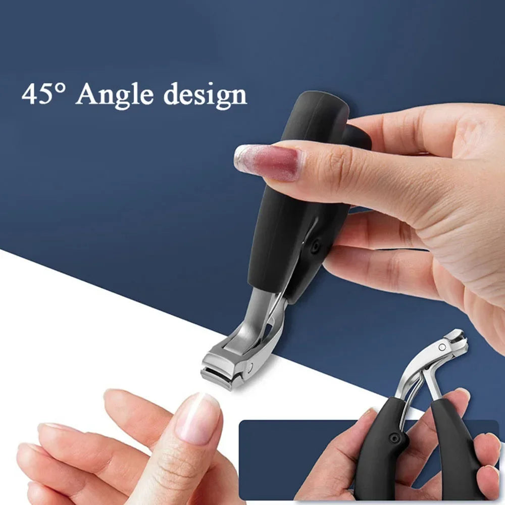 Heavy-Duty Nail Clippers Prevent Splashing Wide Fingernail Clipper Thick Hard Toenail Cutter Arc Blade Manicure Scissor Tools