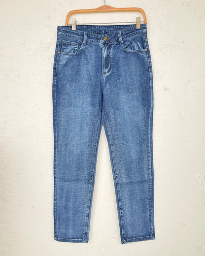 2026 New Business Men's Jeans Casual Straight Stretch Fashion Classic Blue Black Work Denim Pant Trousers Male  Clothing