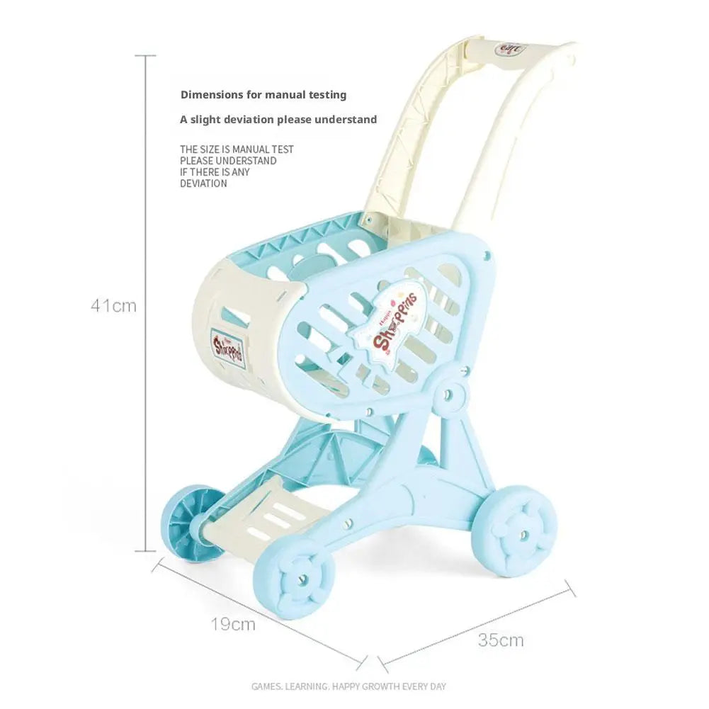 Leksaksshoppingvagn Barn – Realistisk Supermarketvagn ABS-plast 41cm Rollek Tidig Utveckling 14+ Mån 2026