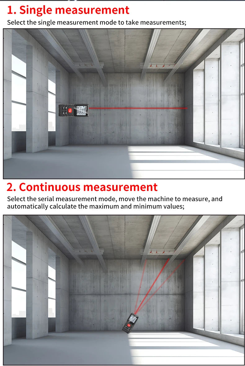 Snakol Laser Distance 50M/100M/120M Rangefinder Profesional Meter Laser Range Finder Ruler Test Tool