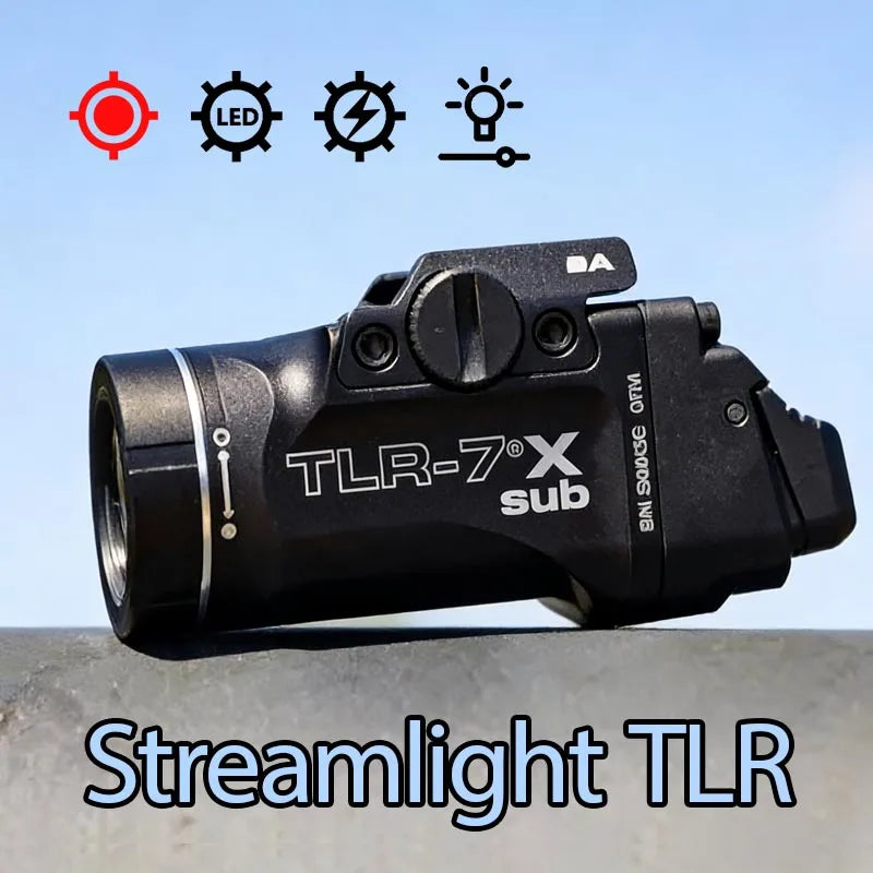 Taktisk Ficklampa 500 Lumen för 20 mm Skena