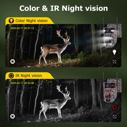 LS VISION 12MP 20X Optical Zoom 4G/ WiFi Solar Camera Outdoor Camouflage PTZ Cameras Surveillance CCTV Solar Hunting Camera Ubox