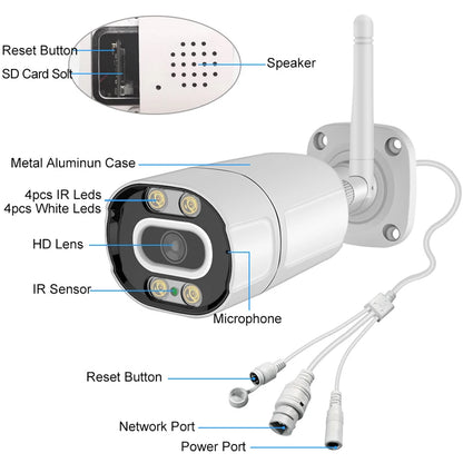 Smar Outdoor IP Wifi 3MP Survalance Camera for Wifi CCTV System Kit Human Detection Night Vision Video Cam ICSEE Two Way Audio