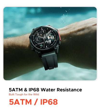 DOOGEE ANYWISE W1 PRO Smartwatch 1.43'' 5ATM Water Resistance 178 Sports Modes Health Monitoring Geomagnetic Sensor Offline Maps