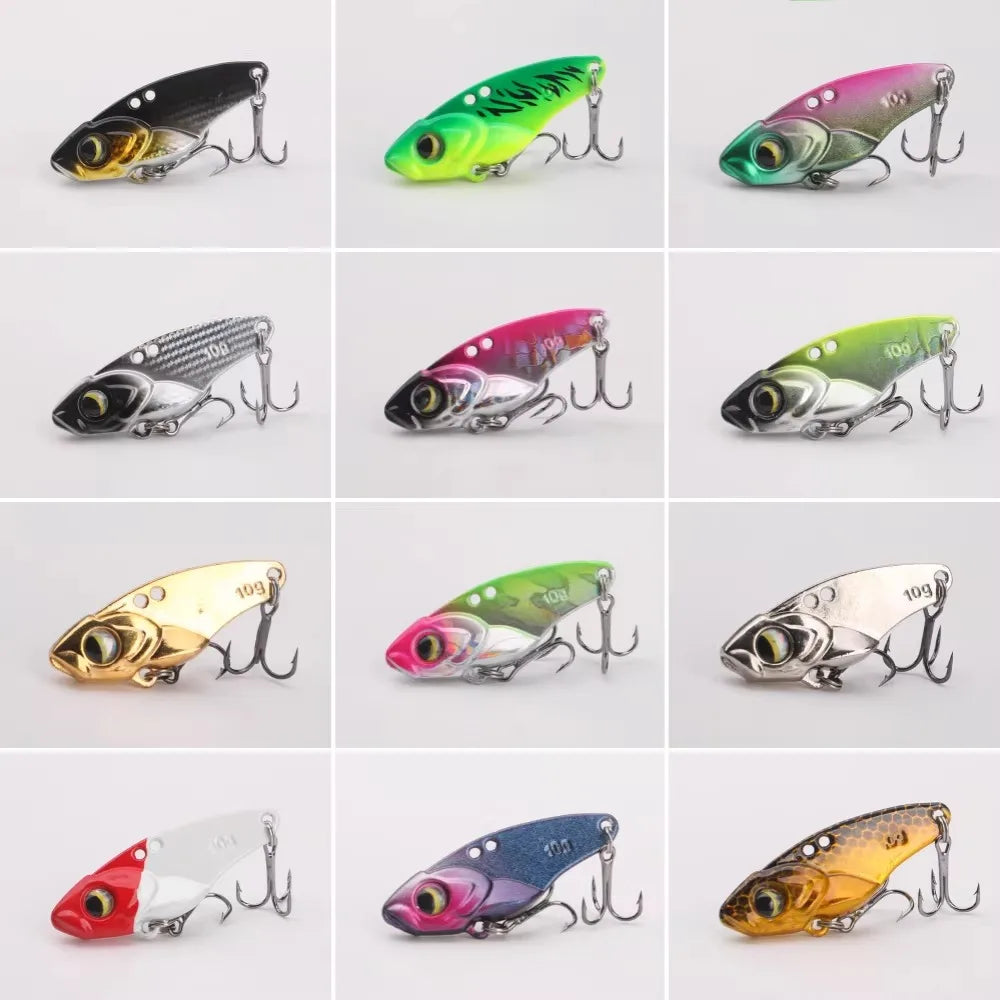 NEW 1PC Metal VIB Fishing Lures 5g 7g 10g 15g Metal Jig Crankbait Wobbler Vibration Baits Pesca Tackle for Trout Bass Pike Perch