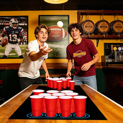Beer Pong Game Table Runner Drinking Games for Adults Party and Drinking Game Nights Does Not Include Cup and Ping Pong Ball