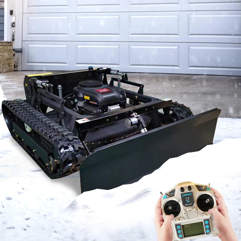 SAAO All Terrain Remote Control Crawler Lawn Mower Grass Cutting Machine for Farms Gardens Orchards and Parks