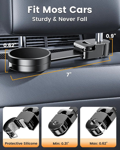 Magsafe Phone Holder for Backseat, Hideable Storage Key Bag & Bendable Strong Magnetic Seat Phone Holder