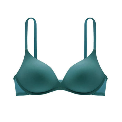 Solid Color Adjustable Push Up Bra Anti-sagging Shockproof Seamless Underwear Lingerie Wireless Deep V Bra Women
